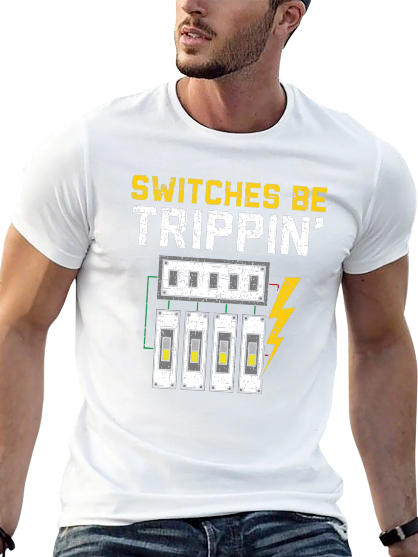 Switches Be Trippin Funny Electrician T-Shirt