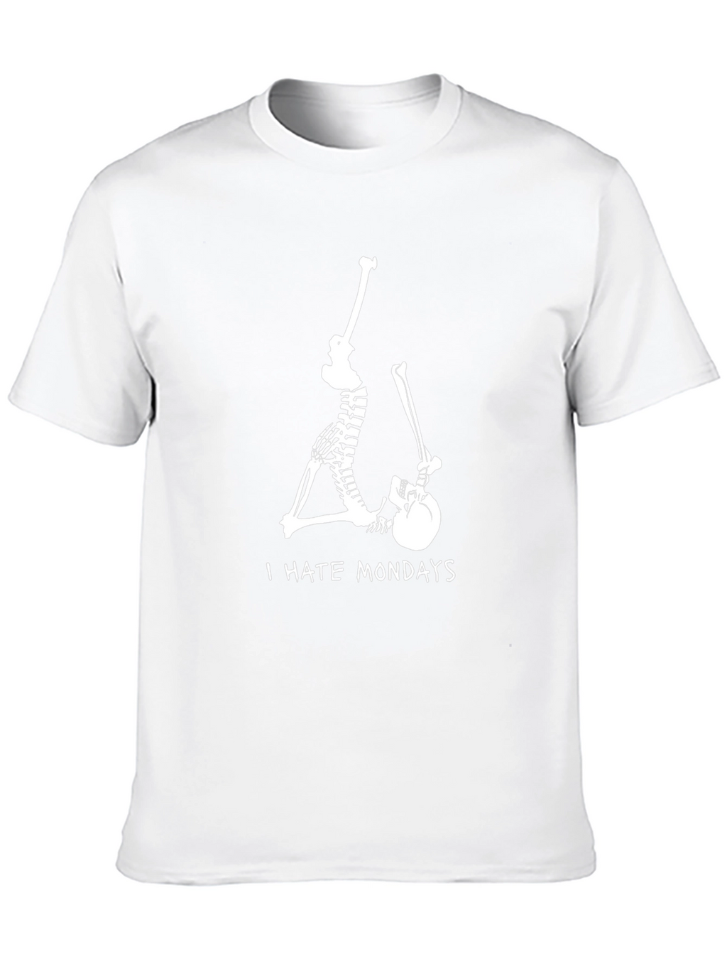 Skeleton I Hate Mondays Black Graphic Tee