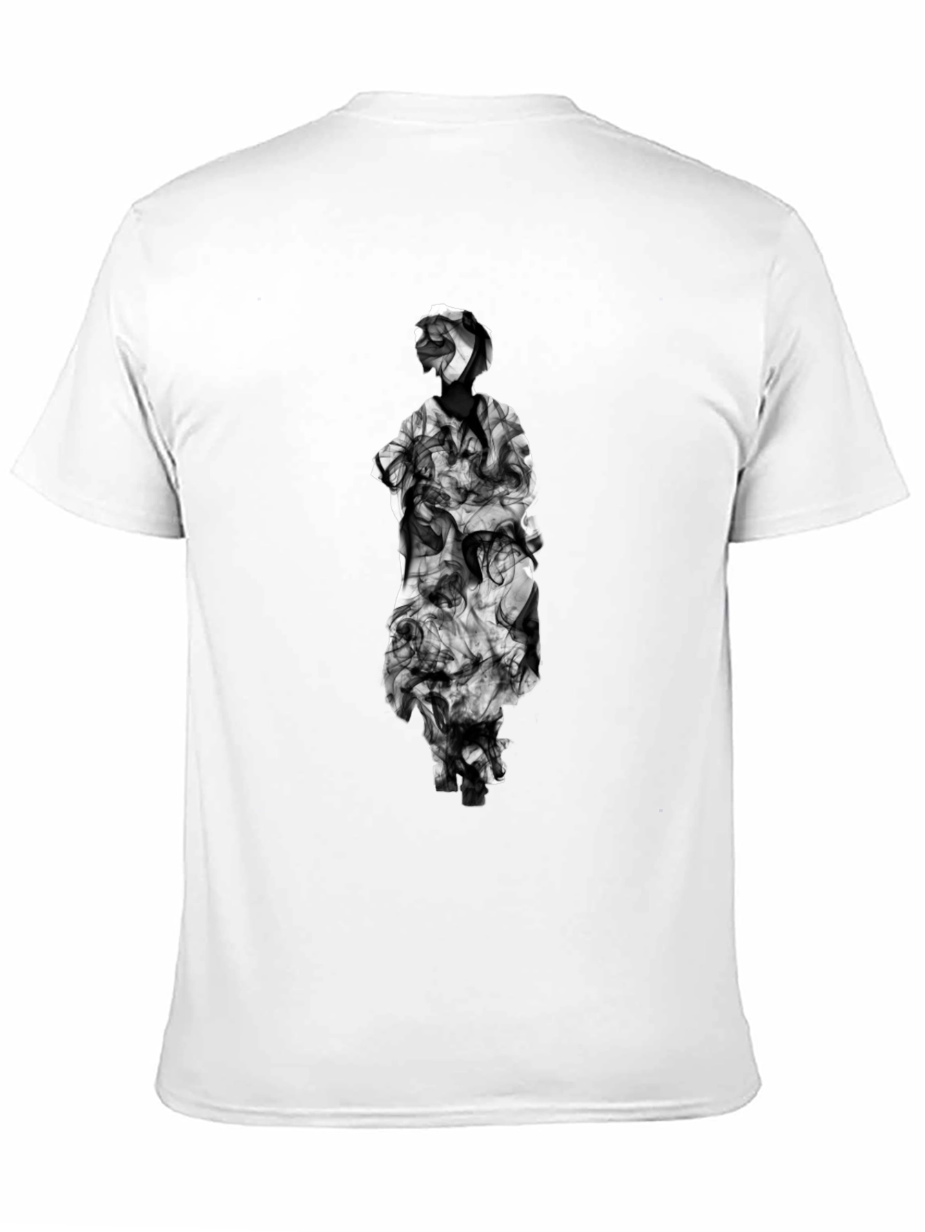 Smoke Statue Graphic Tee - Modern Black T-Shirt