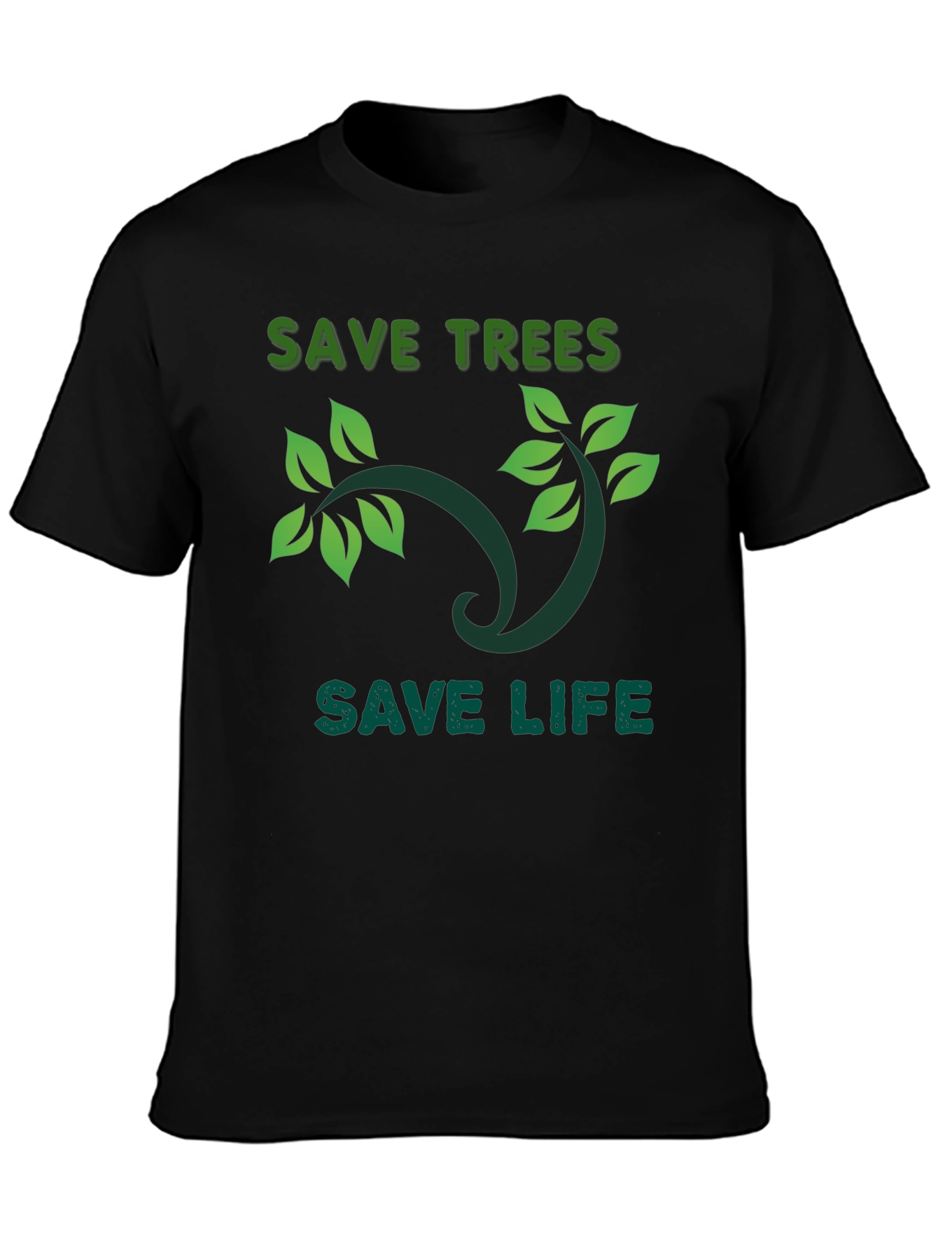 Eco-Friendly Save Trees Save Life Graphic T-Shirt