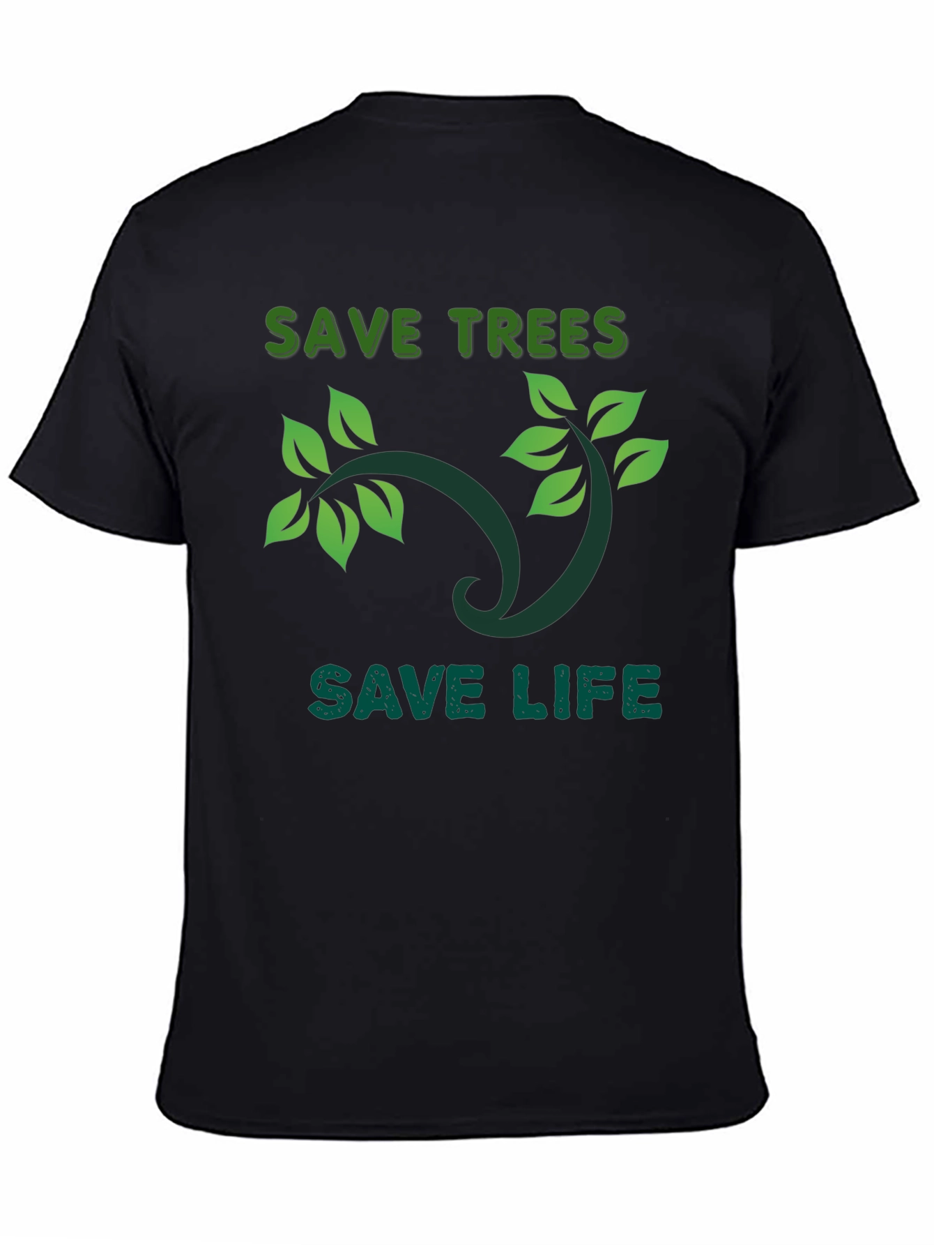 Eco-Friendly Save Trees Save Life Graphic T-Shirt