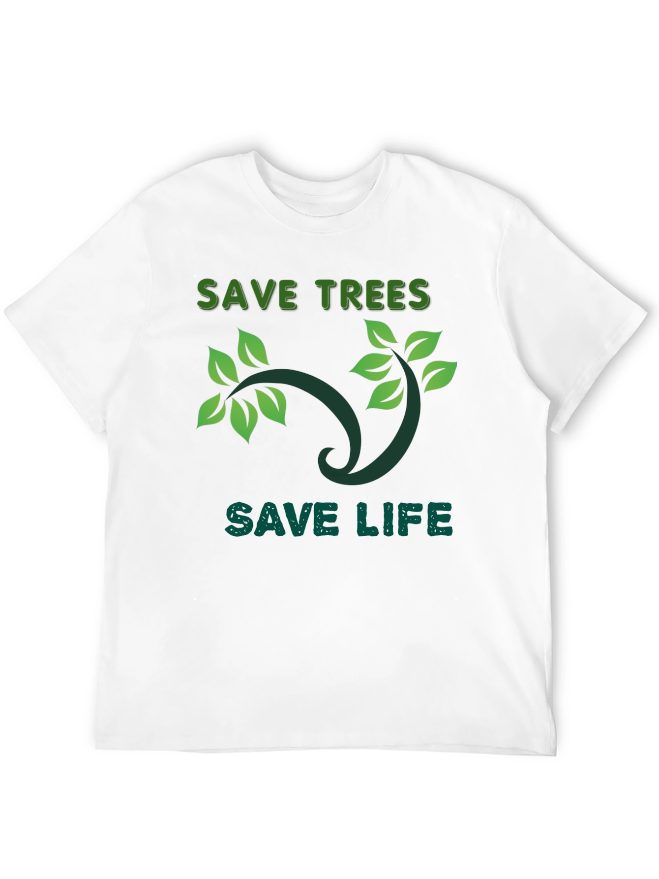 Eco-Friendly Save Trees Save Life Graphic T-Shirt