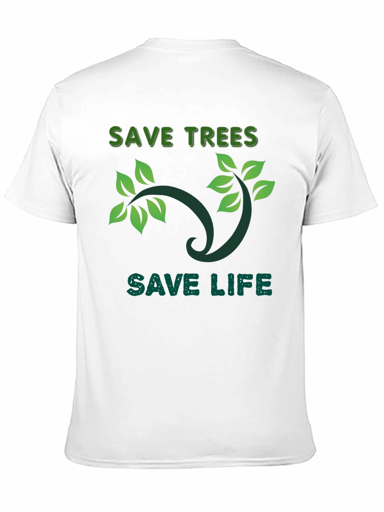 Eco-Friendly Save Trees Save Life Graphic T-Shirt