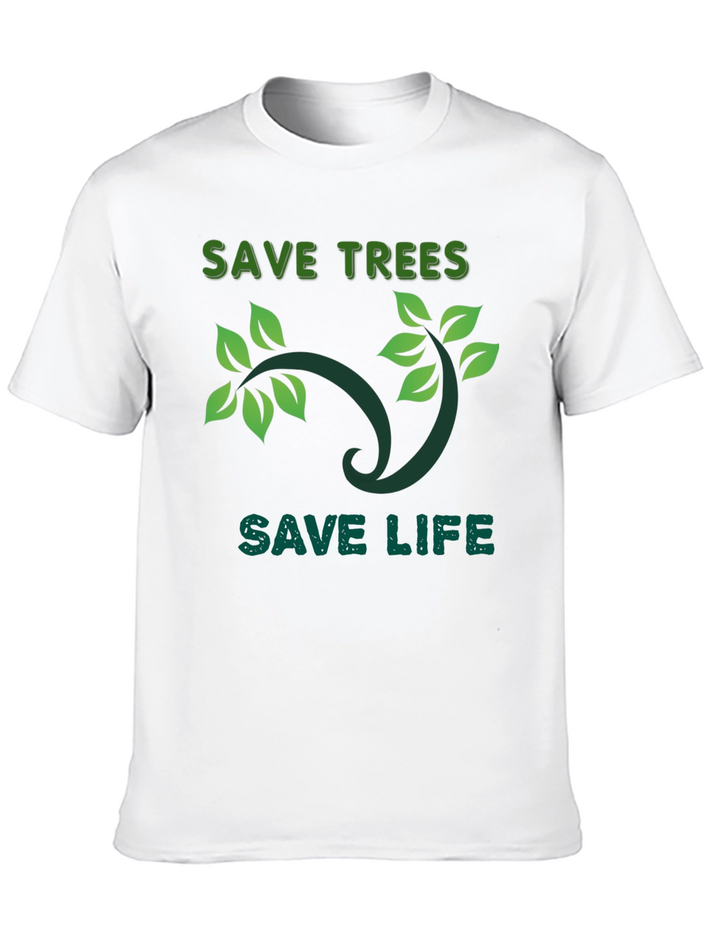 Eco-Friendly Save Trees Save Life Graphic T-Shirt