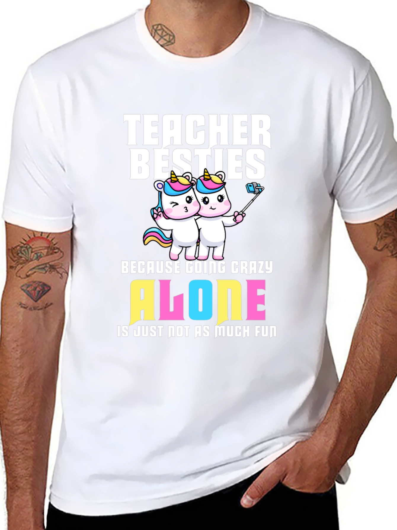 Teacher Besties Unicorn T-Shirt