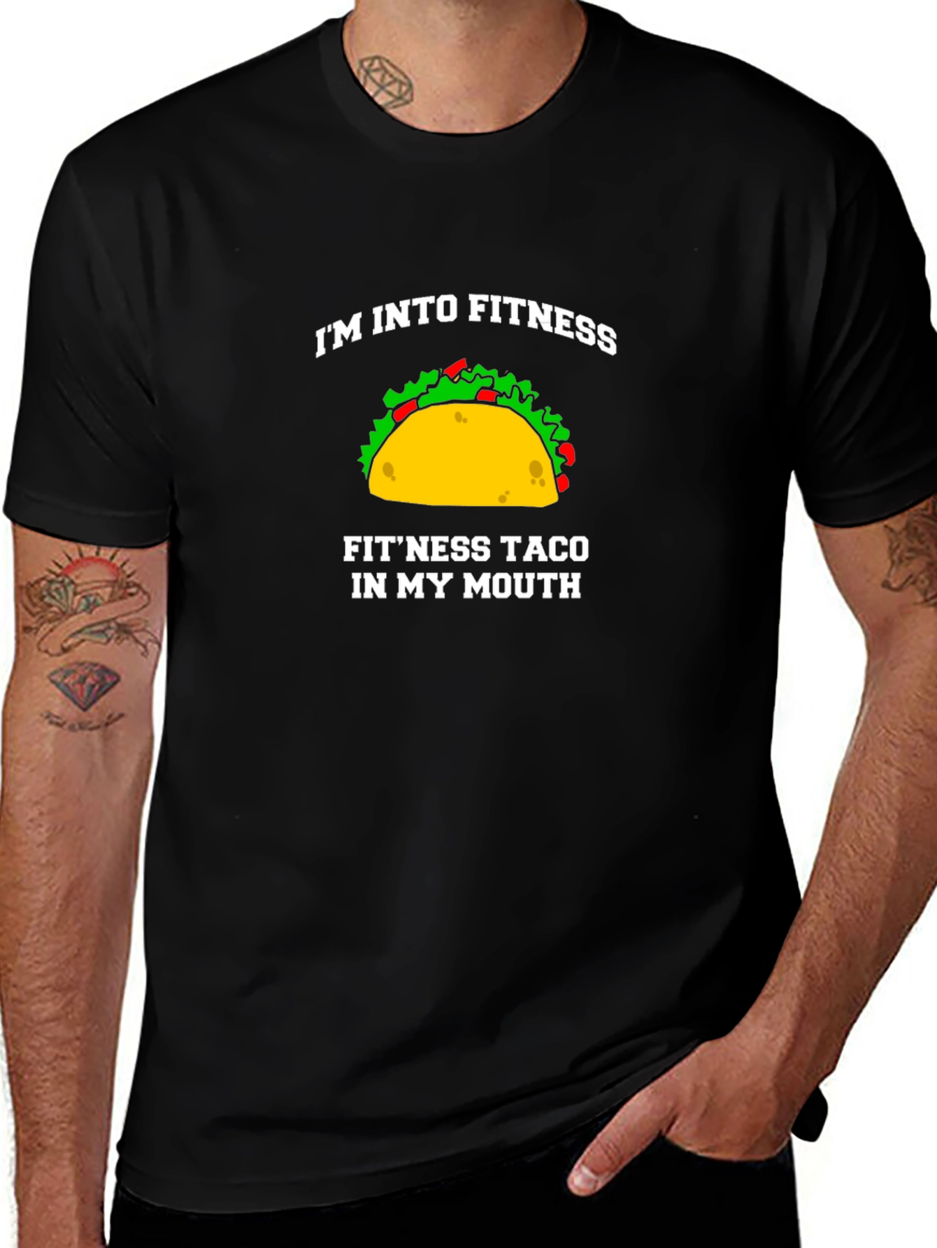 Fitness Taco Graphic Tee - Funny Workout Shirt