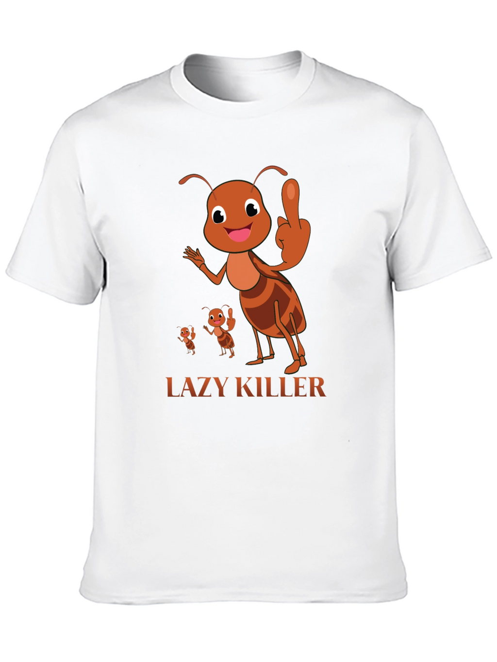 Lazy Killer Ant Graphic Tee - Mens Black T-Shirt