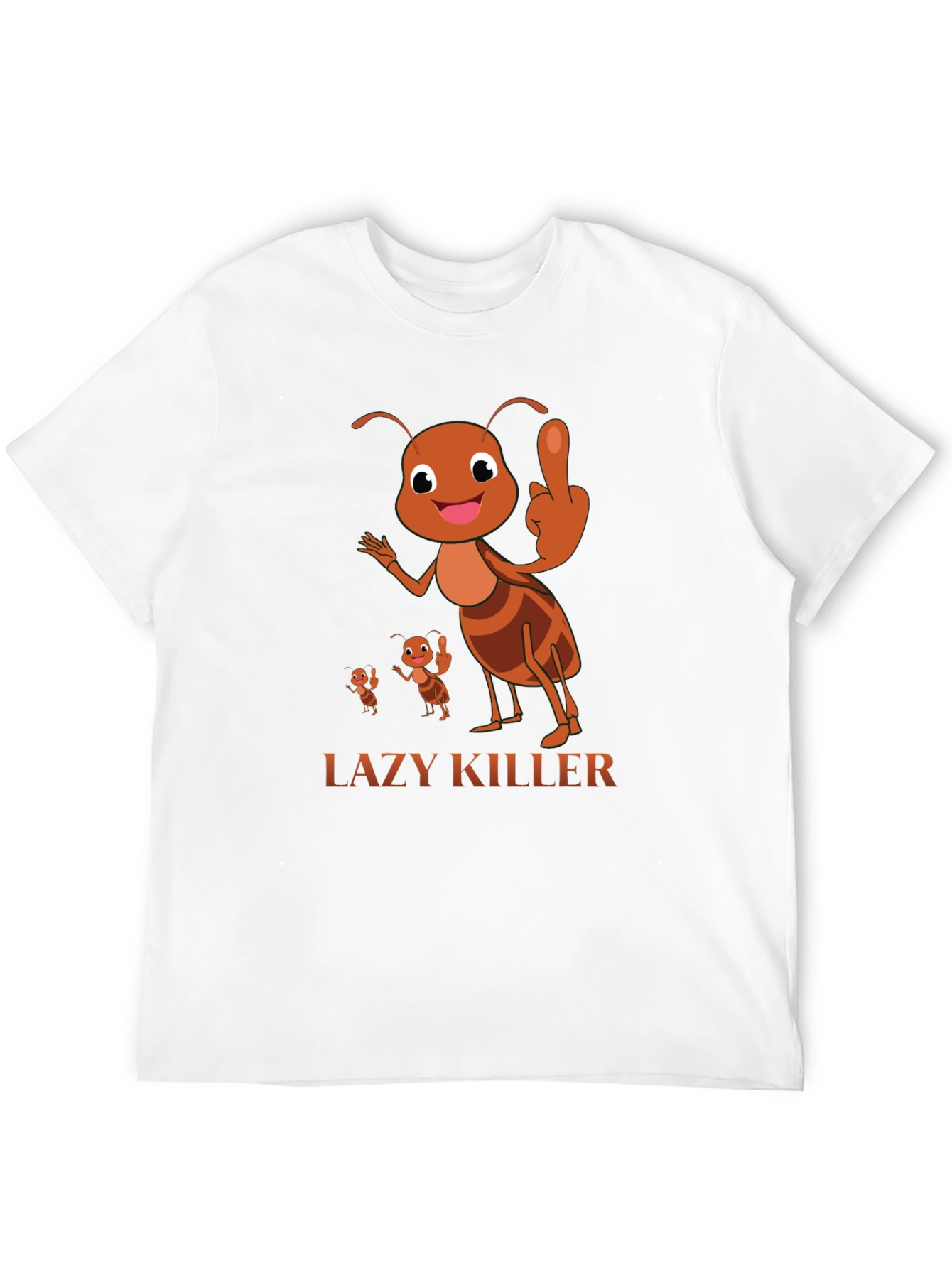 Lazy Killer Ant Graphic Tee - Mens Black T-Shirt