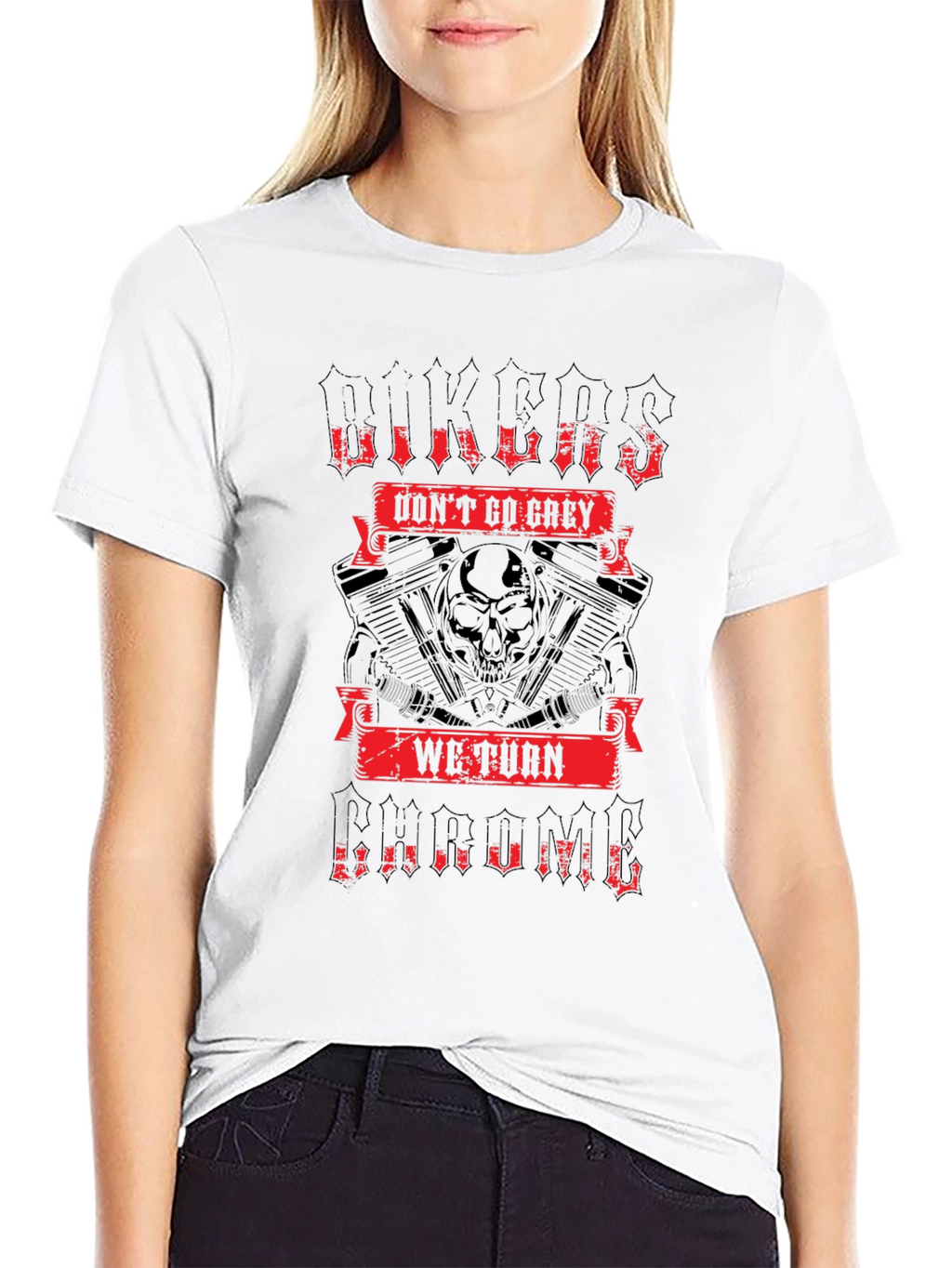 Biker Chrome Graphic T-Shirt