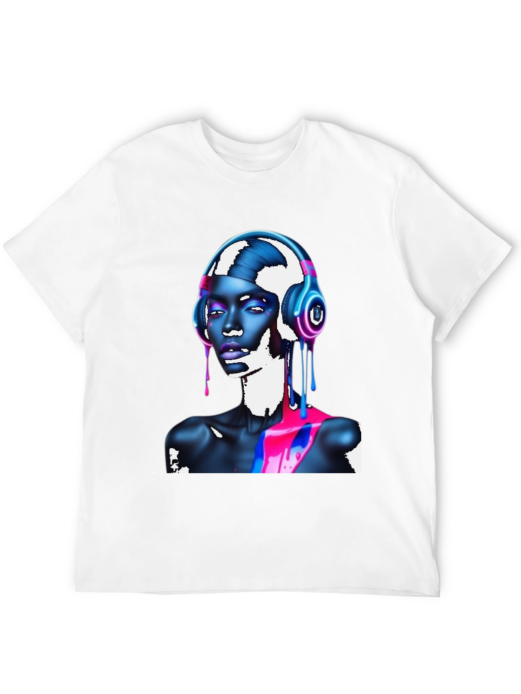 Vibrant Graphic T-Shirt - Headphones & Abstract Art