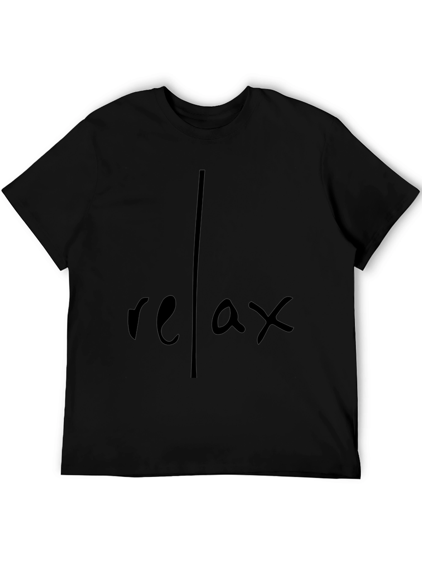 Relax Graphic Black T-Shirt