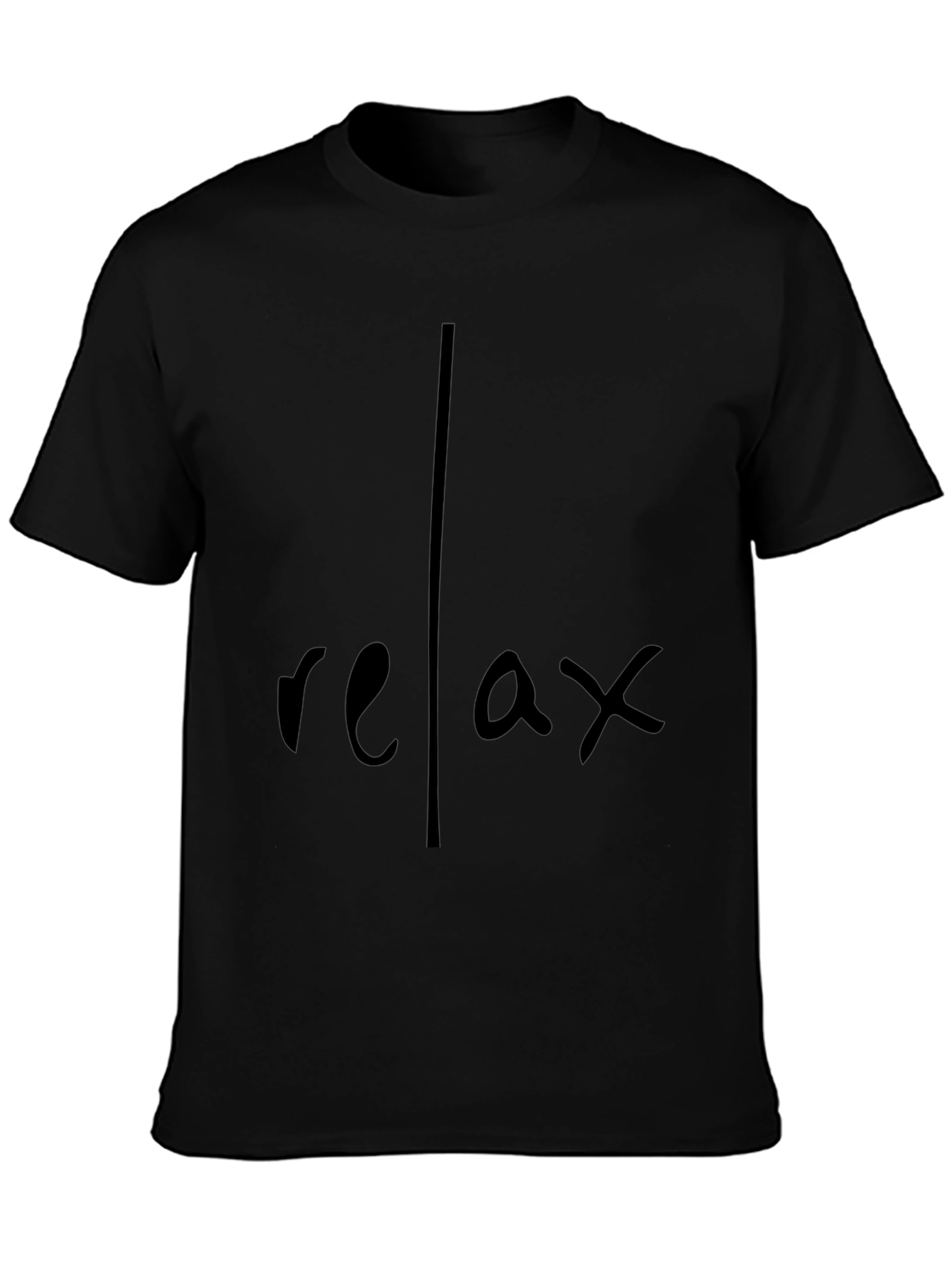 Relax Graphic Black T-Shirt