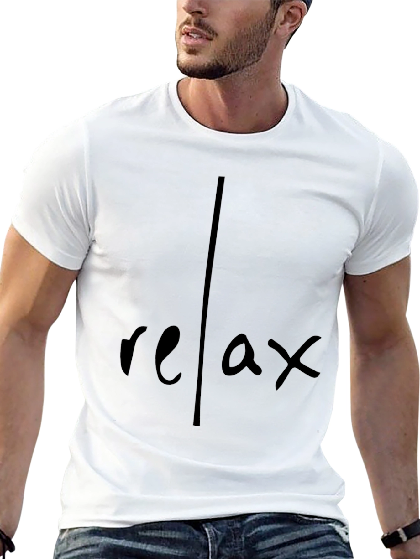 Relax Graphic Black T-Shirt