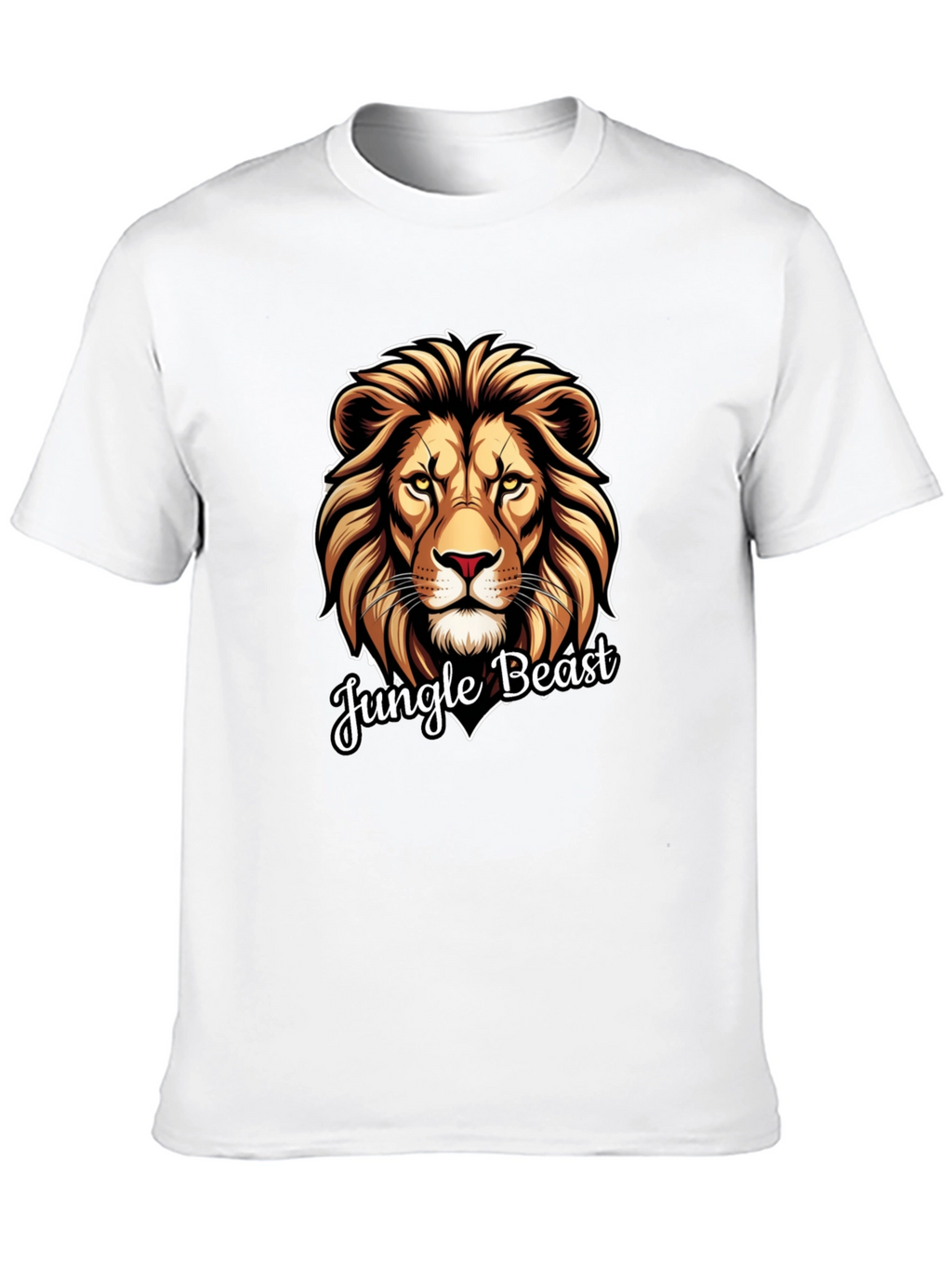 Jungle Beast Lion Graphic Tee - Cool Animal Design