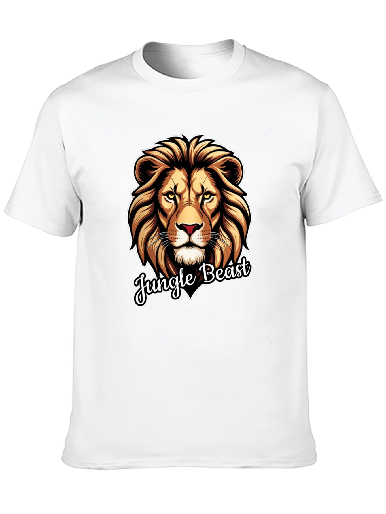 Jungle Beast Lion Graphic Tee - Cool Animal Design