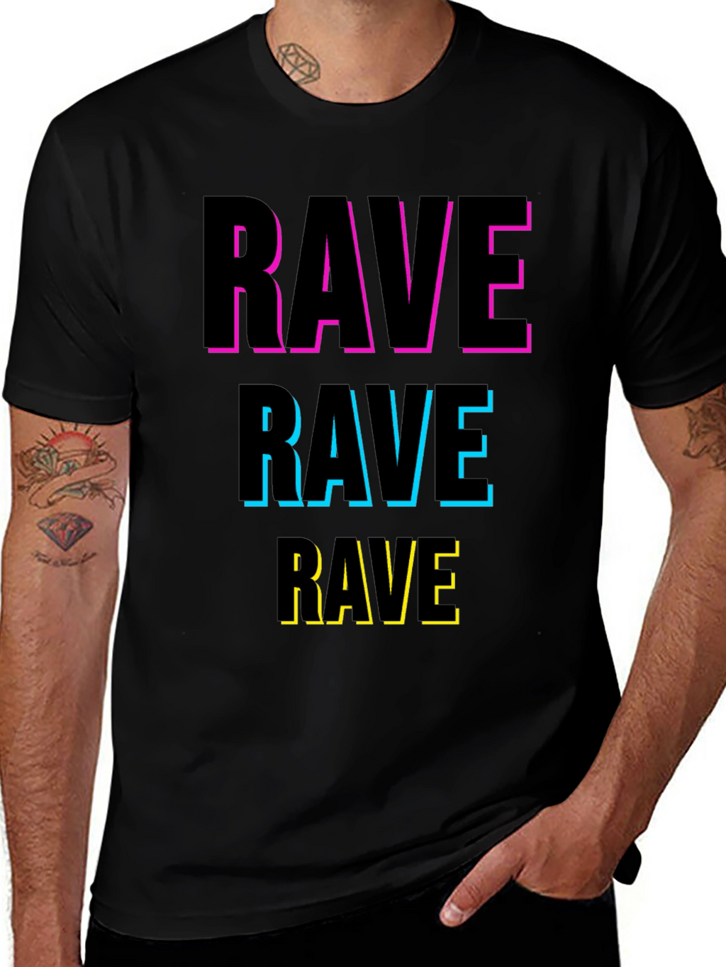 Rave Graphic Tee - Bold Party T-Shirt