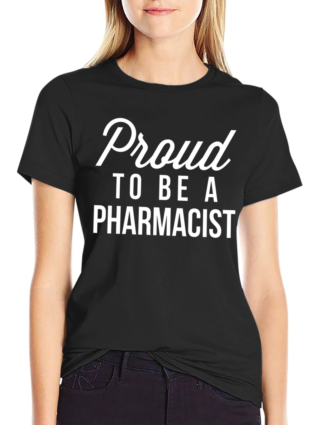 Proud Pharmacist Graphic Tee - Black Cotton T-Shirt