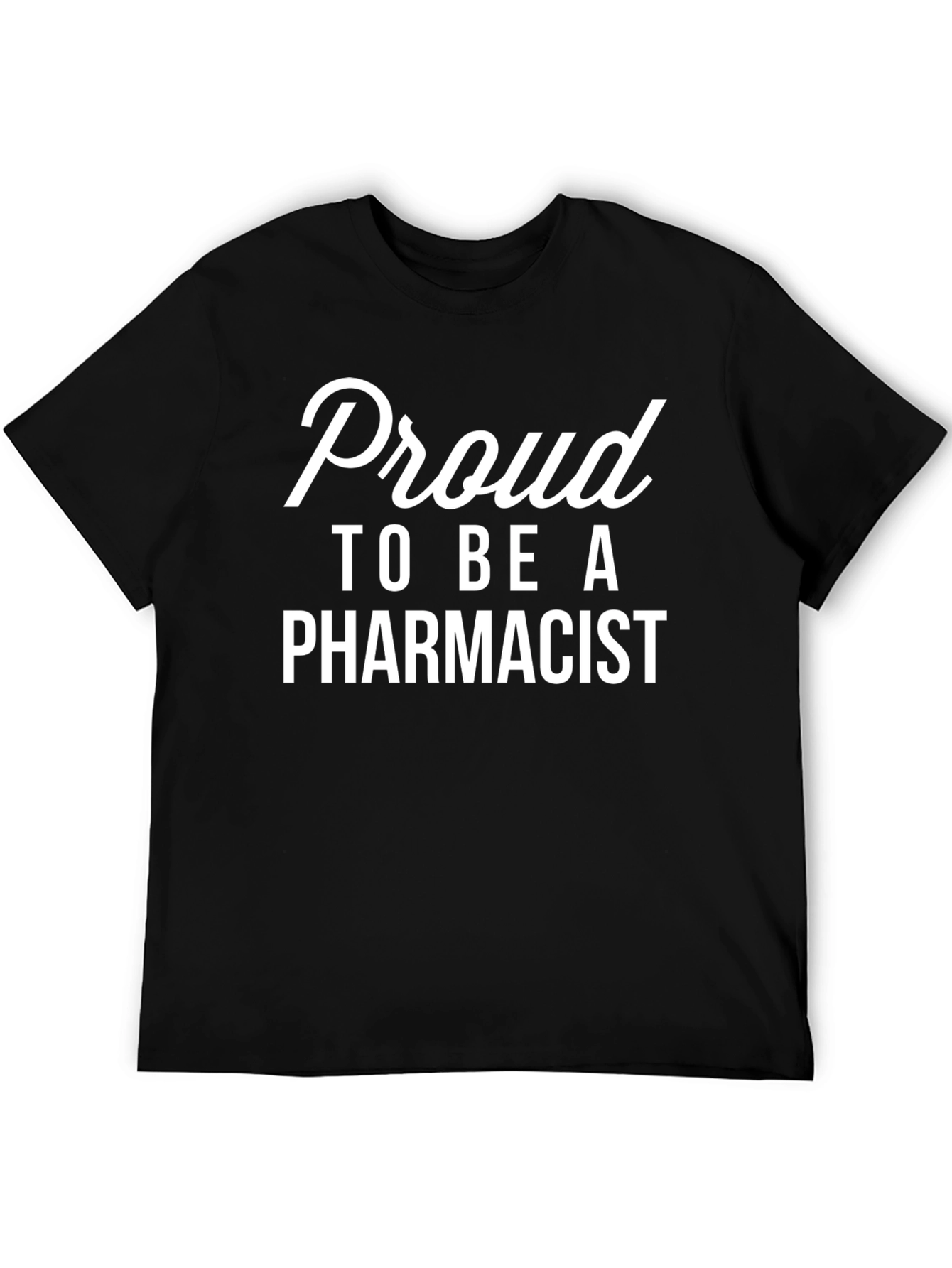 Proud Pharmacist Graphic Tee - Black Cotton T-Shirt