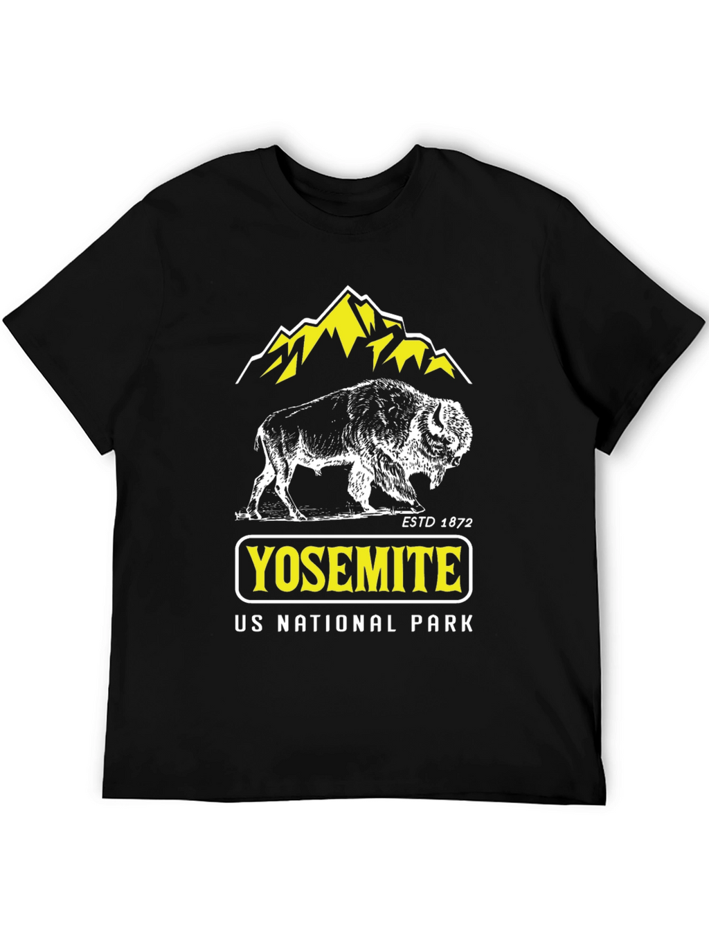 Yosemite National Park Black Graphic T-Shirt