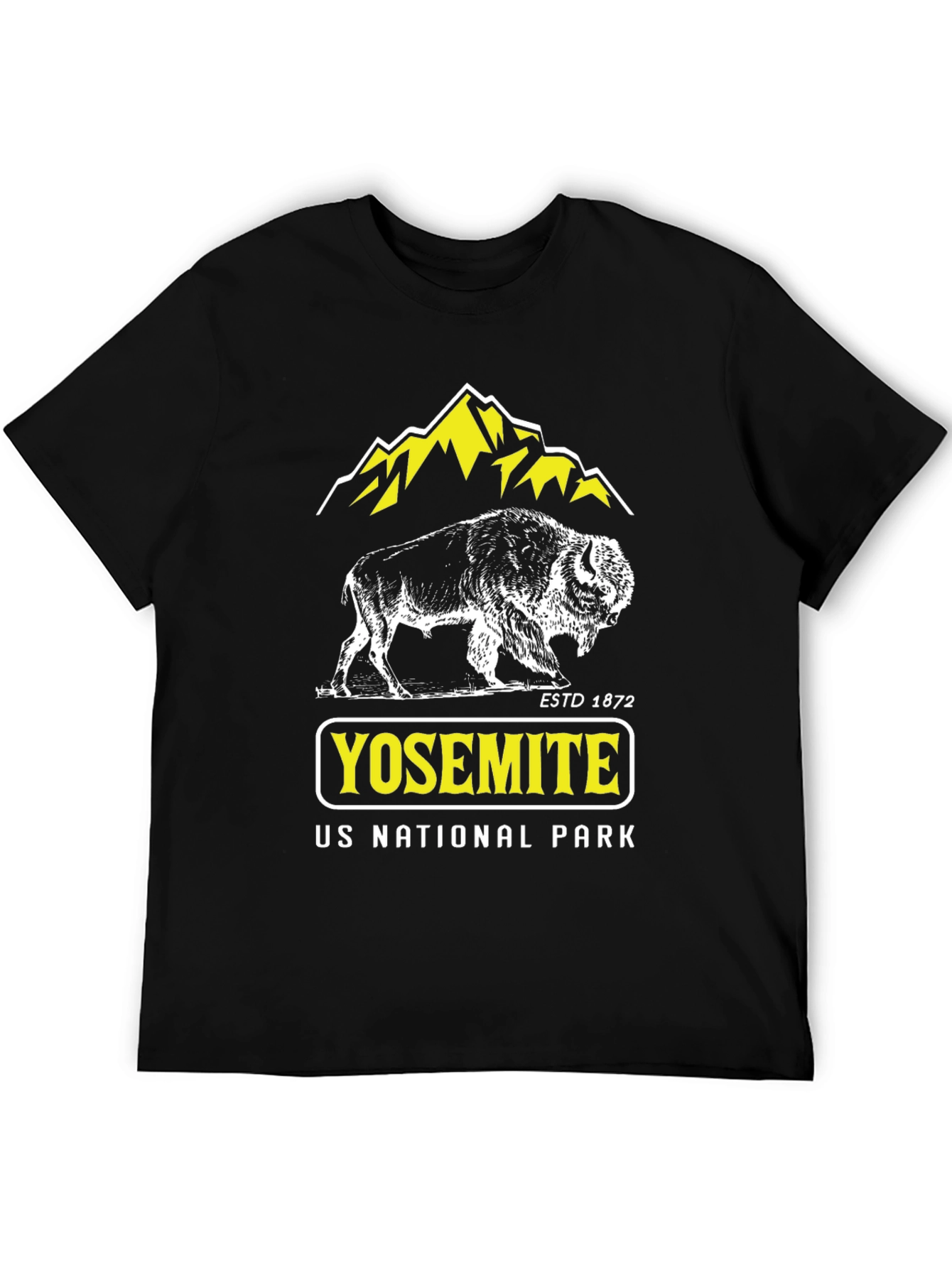 Yosemite National Park Black Graphic T-Shirt