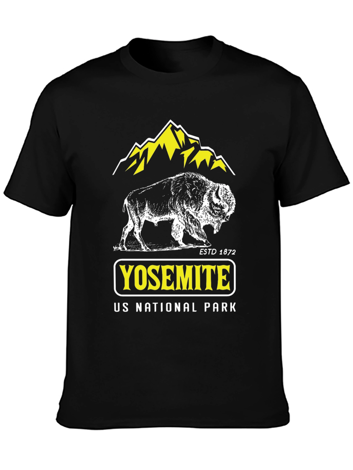 Yosemite National Park Black Graphic T-Shirt