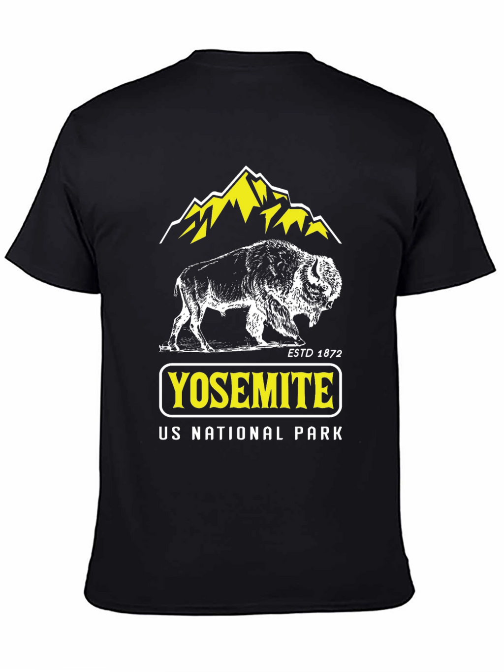 Yosemite National Park Black Graphic T-Shirt