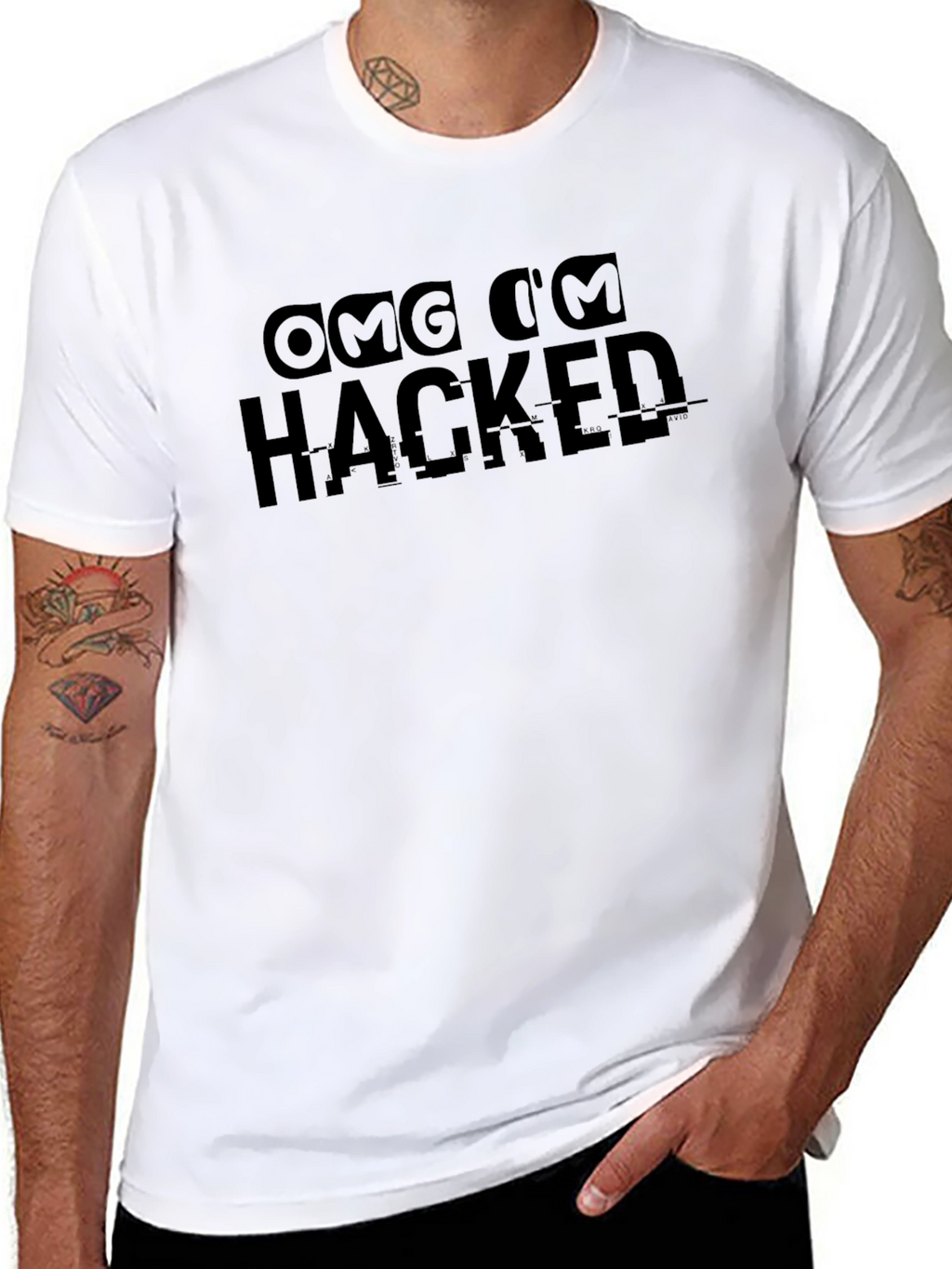 OMG Im Hacked Black T-Shirt