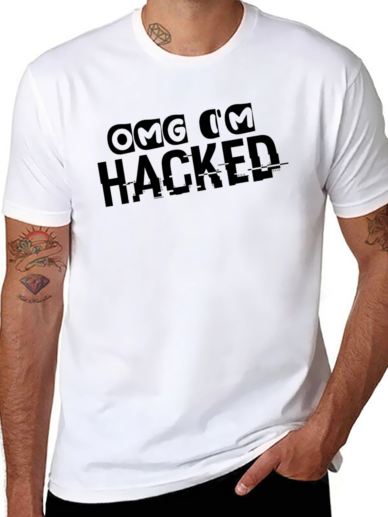 OMG Im Hacked Black T-Shirt