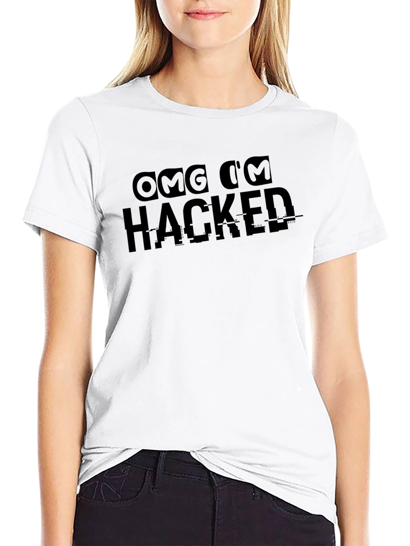 OMG Im Hacked Black T-Shirt