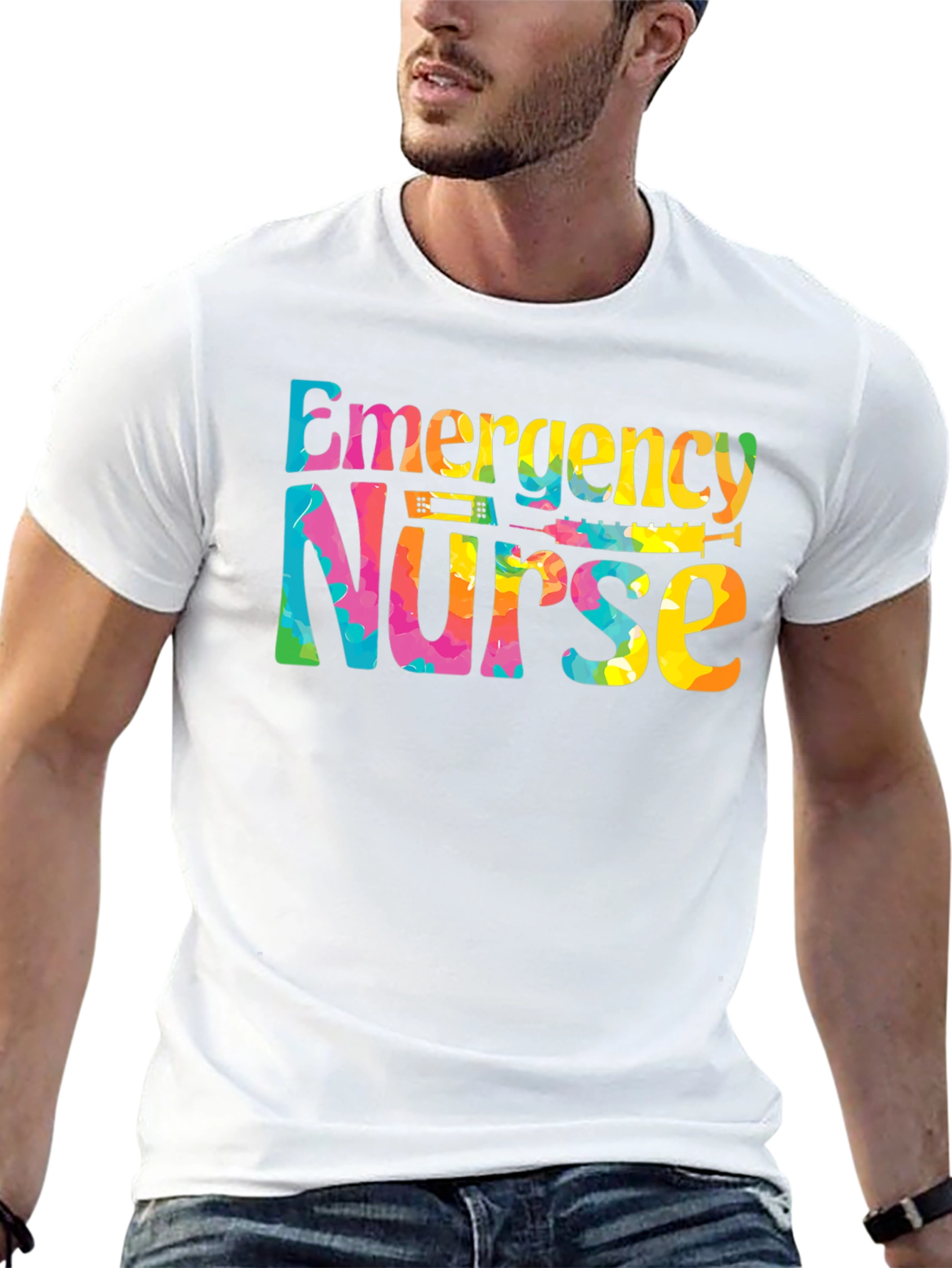 Emergency Nurse T-Shirt - Tie Dye Design