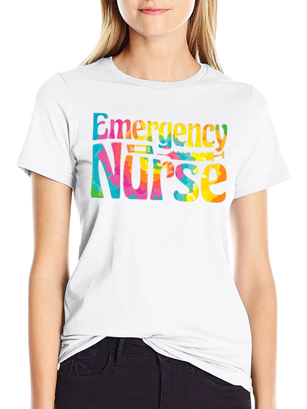 Emergency Nurse T-Shirt - Tie Dye Design
