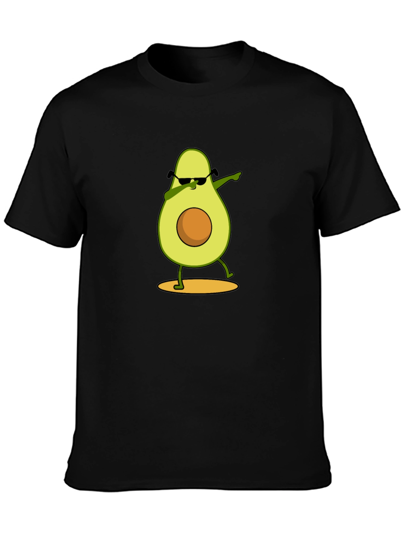 Dabbing Avocado Graphic Tee - Funny Fruit Cartoon T-Shirt
