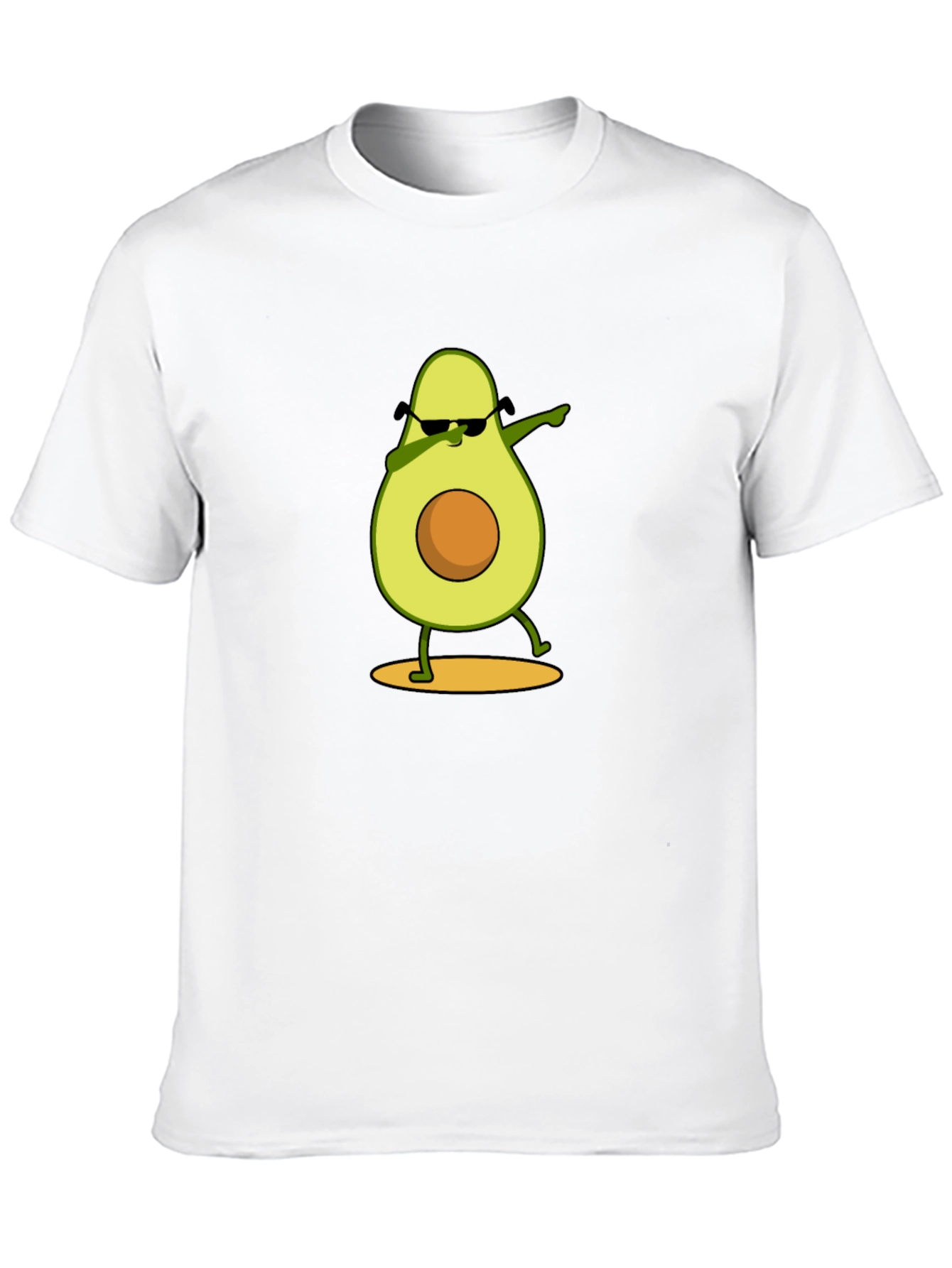 Dabbing Avocado Graphic Tee - Funny Fruit Cartoon T-Shirt