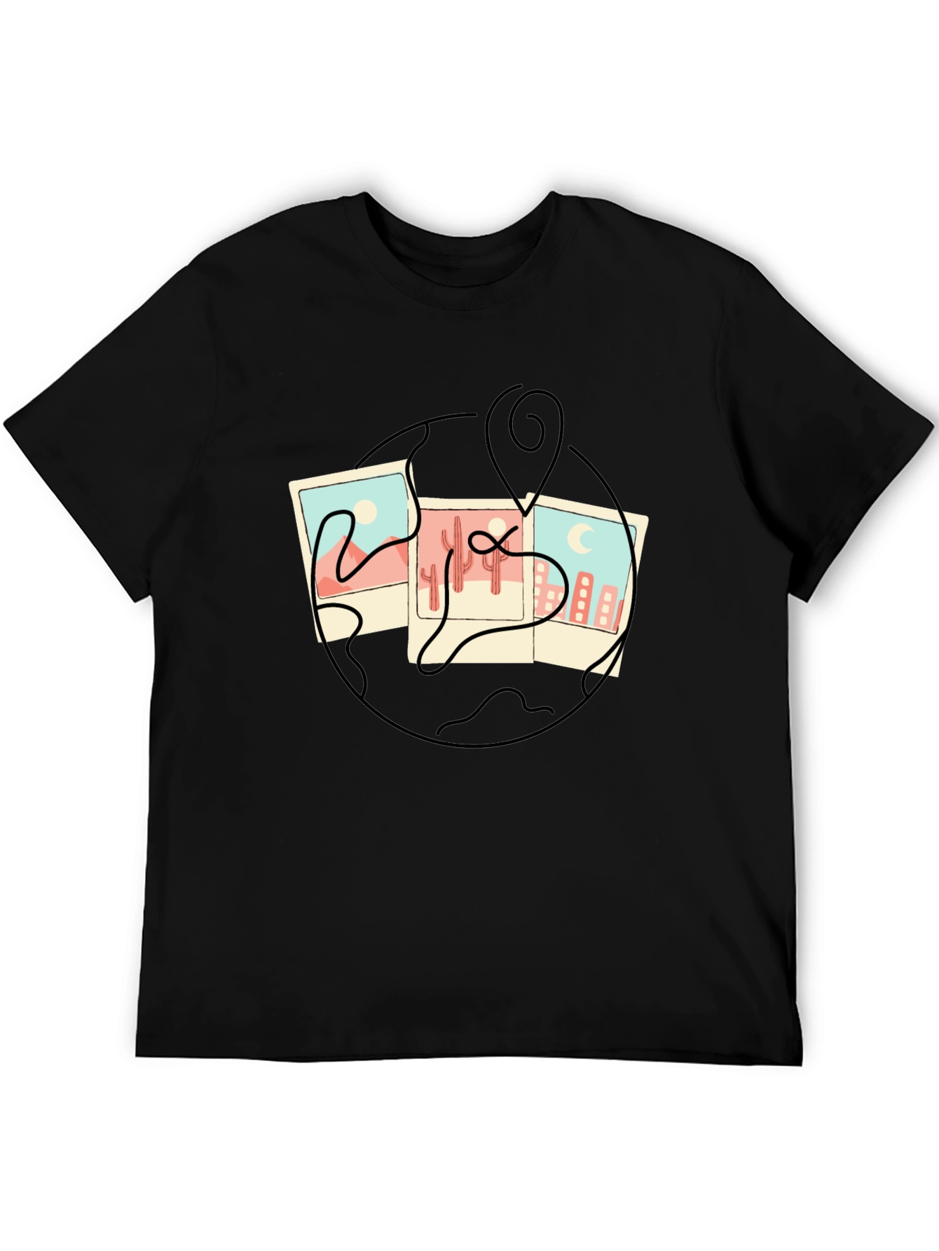 World Traveler T-Shirt - Landmark Collage