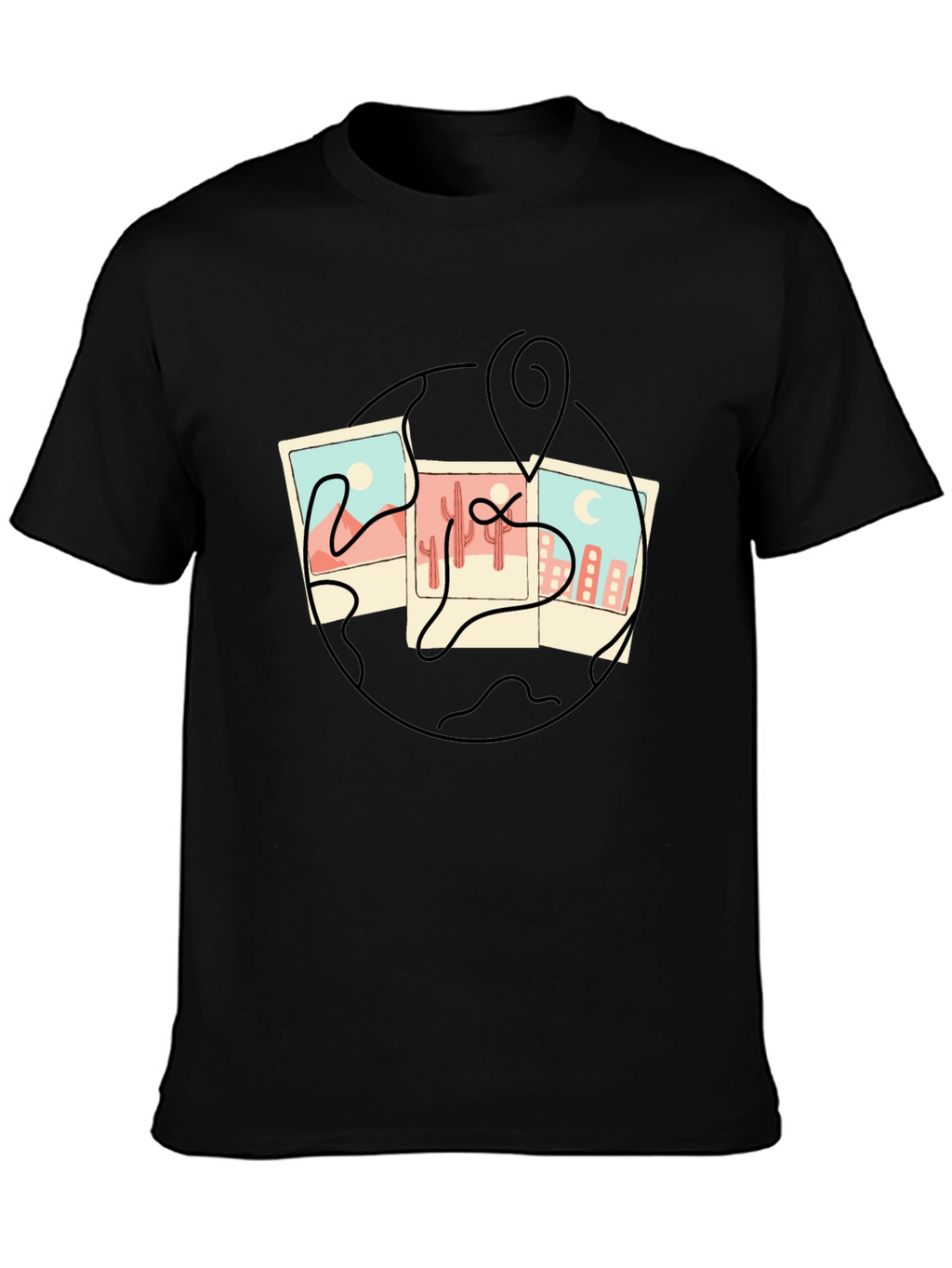 World Traveler T-Shirt - Landmark Collage