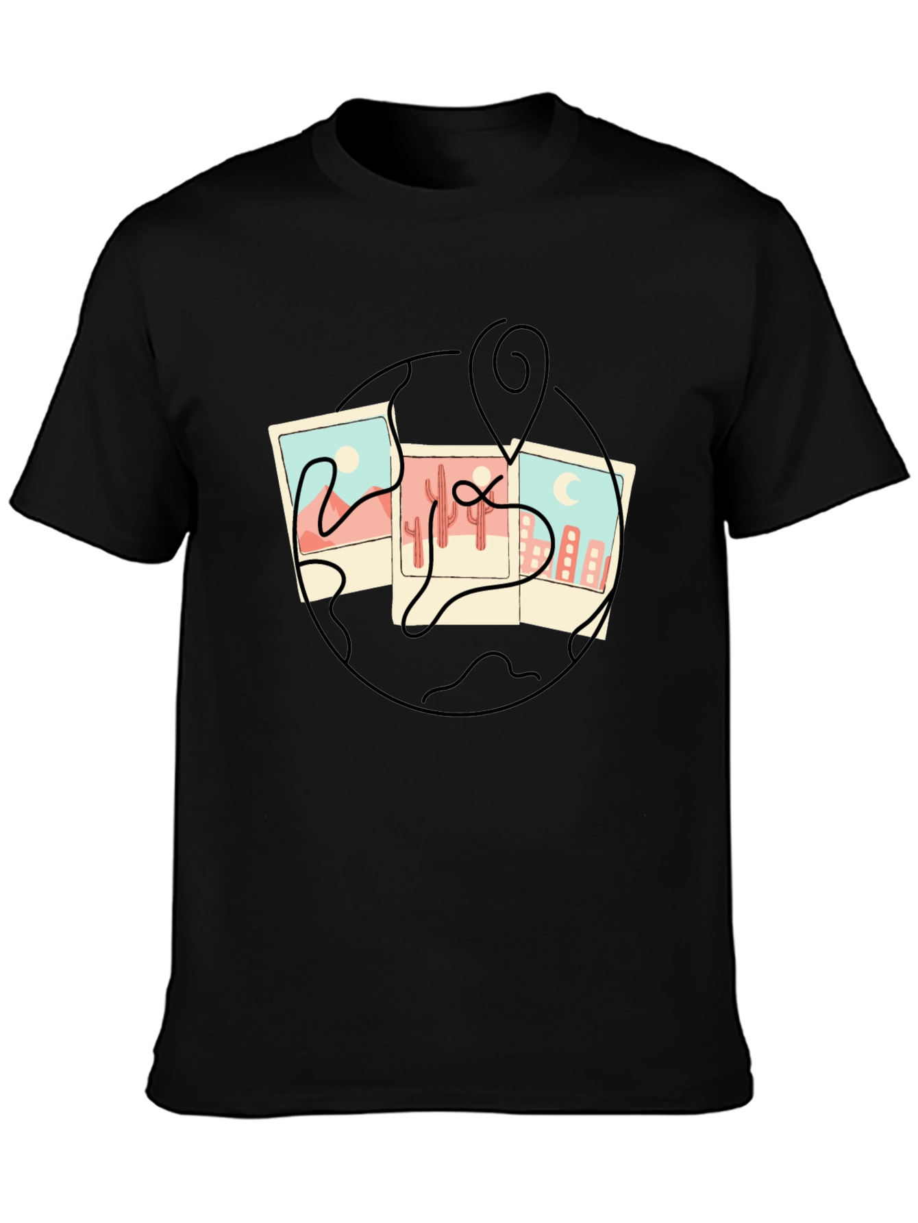 World Traveler T-Shirt - Landmark Collage