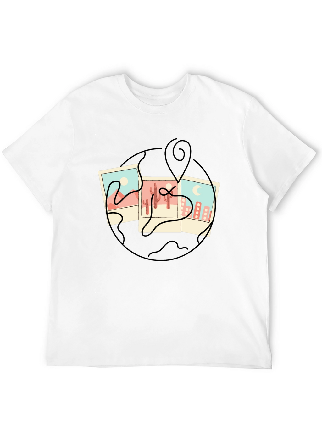 World Traveler T-Shirt - Landmark Collage