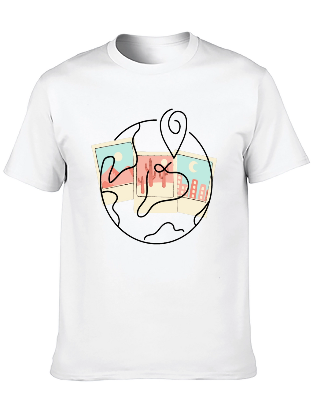 World Traveler T-Shirt - Landmark Collage