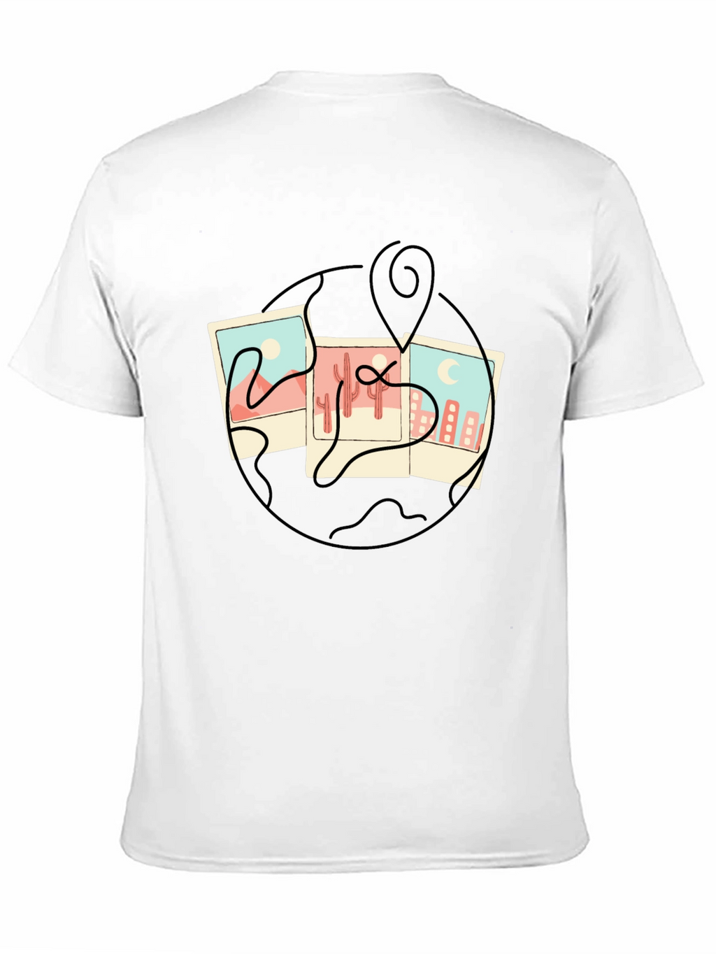 World Traveler T-Shirt - Landmark Collage