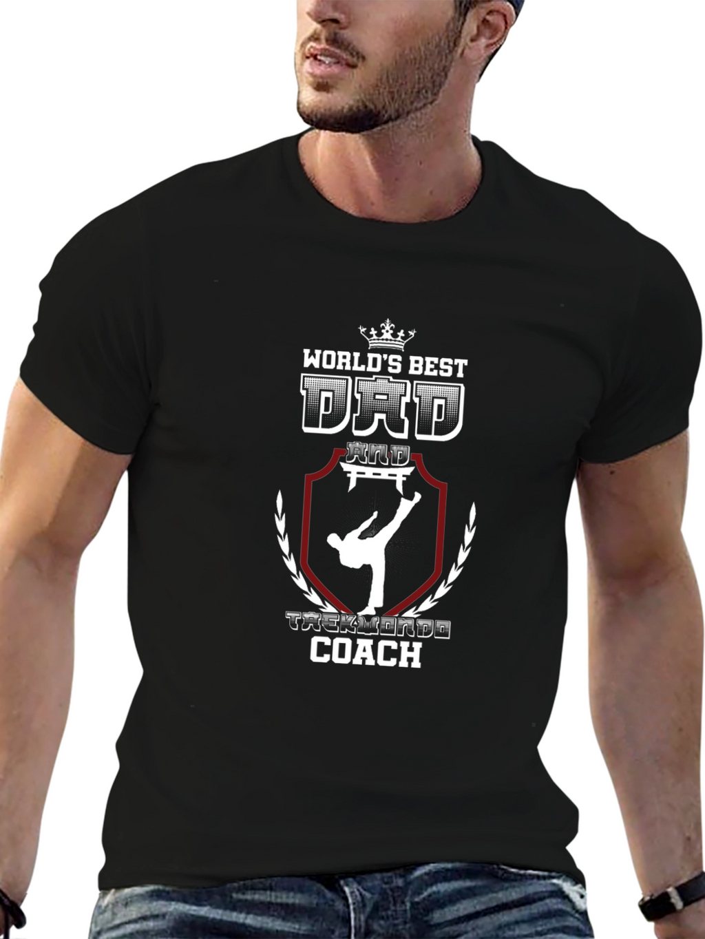 Worlds Best Dad Taekwondo Coach T-Shirt