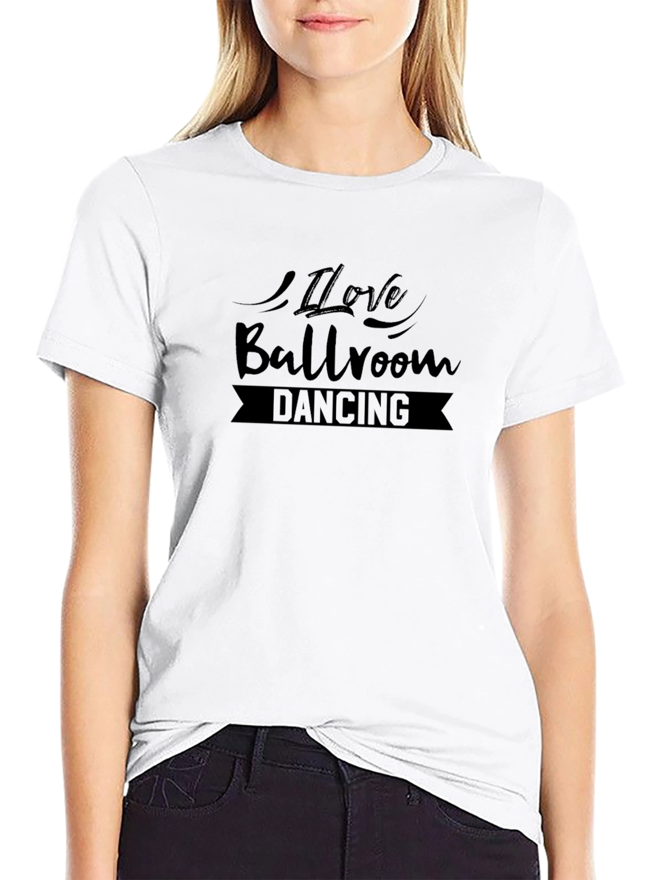 I Love Ballroom Dancing Black T-Shirt