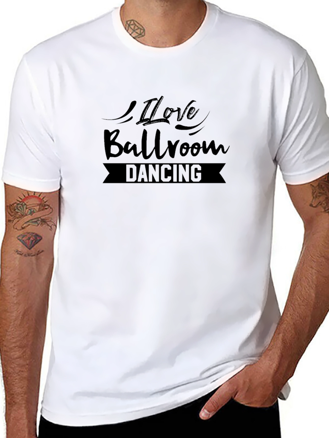 I Love Ballroom Dancing Black T-Shirt