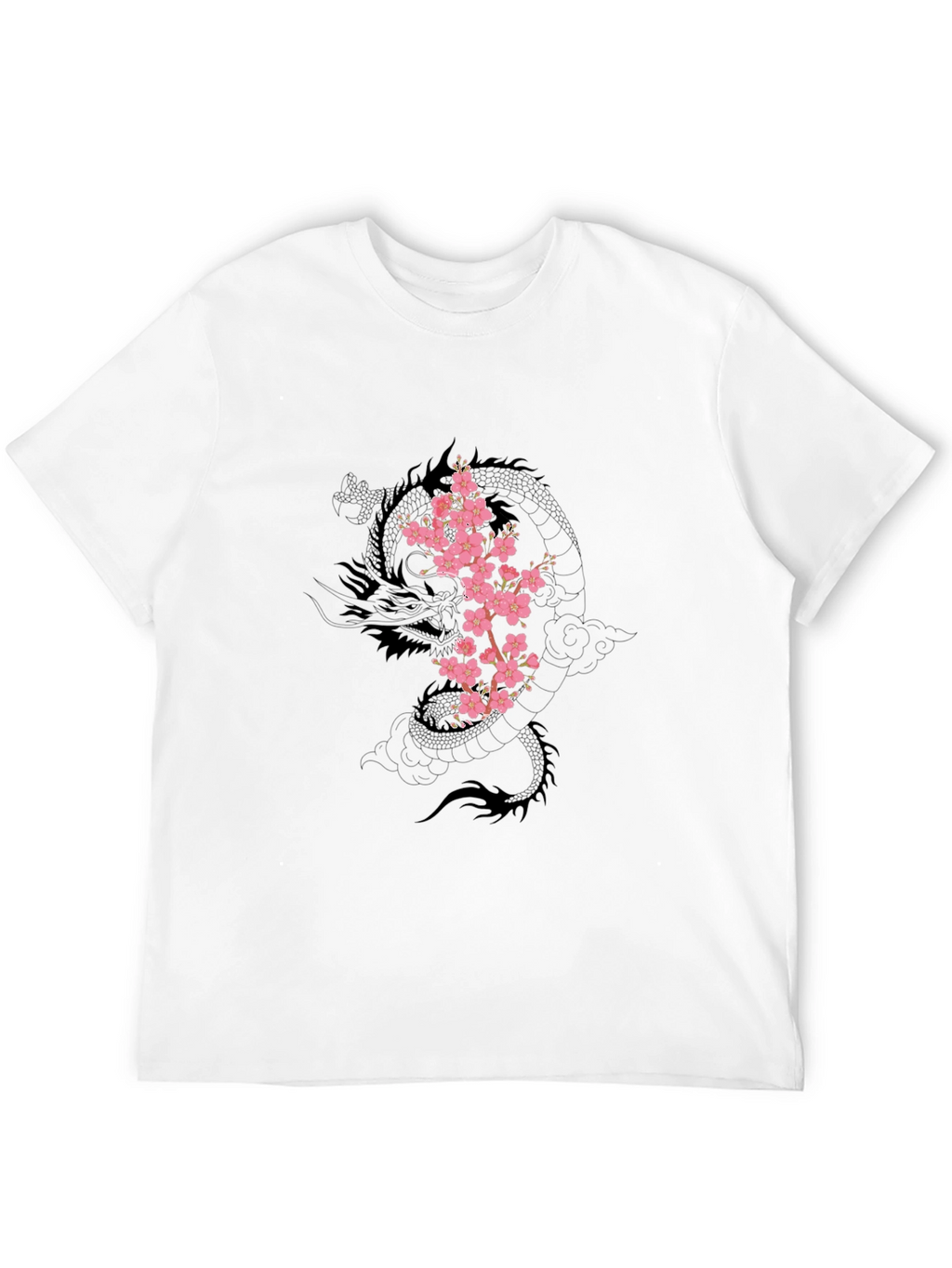 Dragon & Cherry Blossom Black T-Shirt