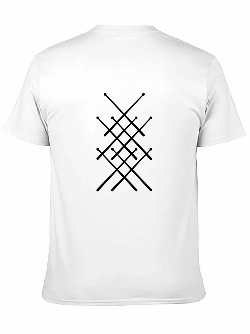 Abstract Sword Pattern Black T-Shirt