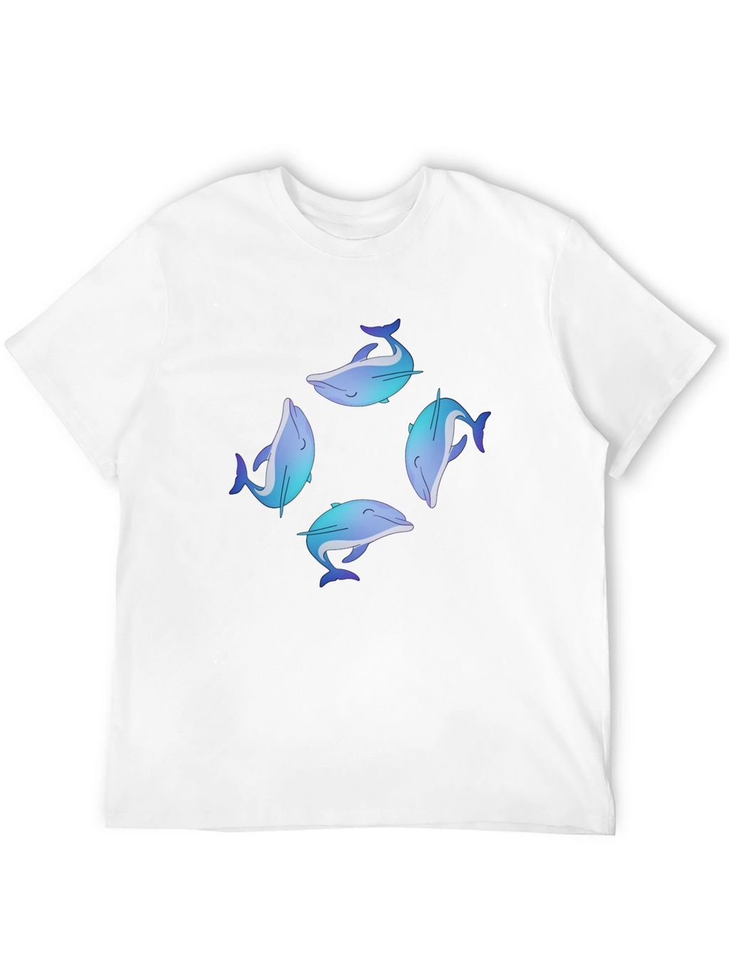 Dolphin Circle Graphic Black T-Shirt