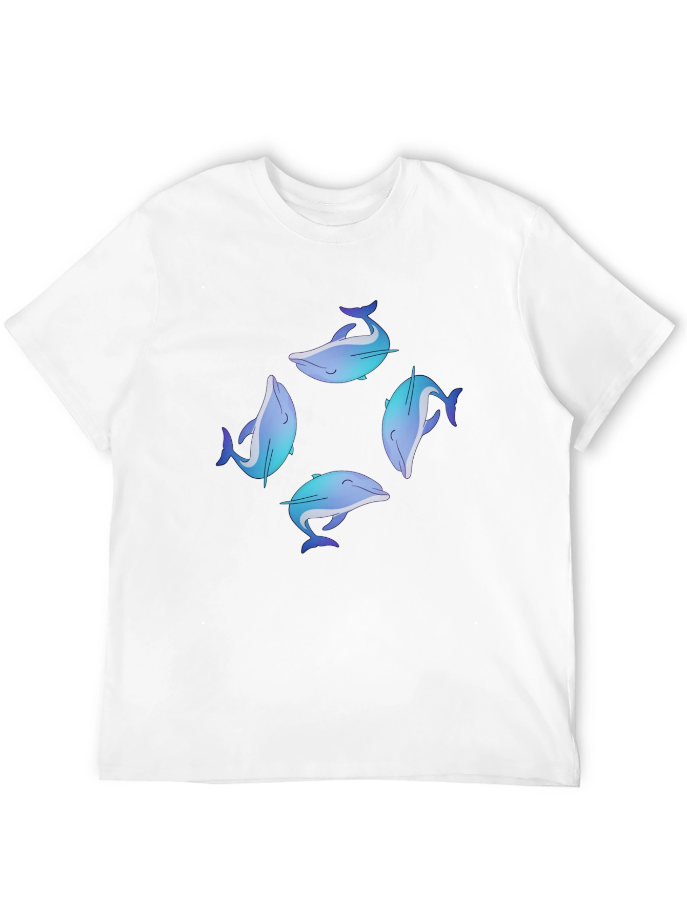 Dolphin Circle Graphic Black T-Shirt