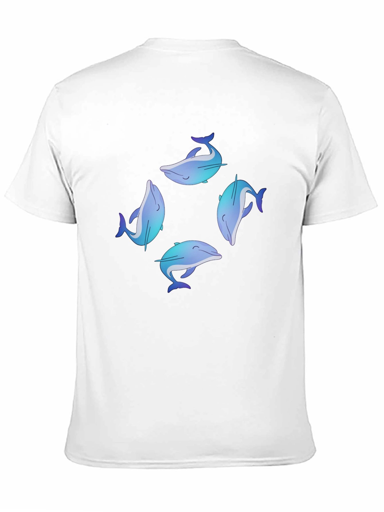 Dolphin Circle Graphic Black T-Shirt