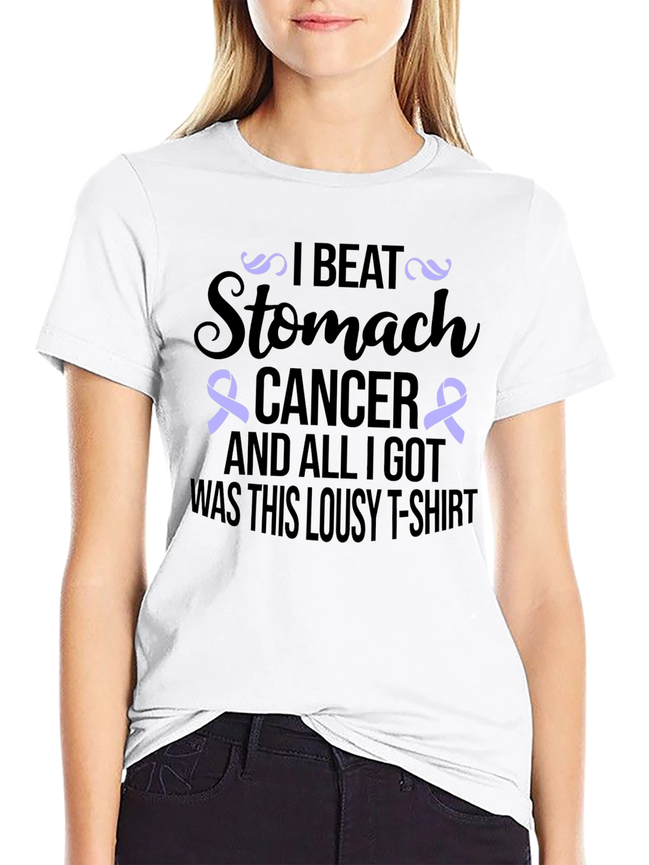 Stomach Cancer Awareness T-Shirt: I Beat Stomach Cancer