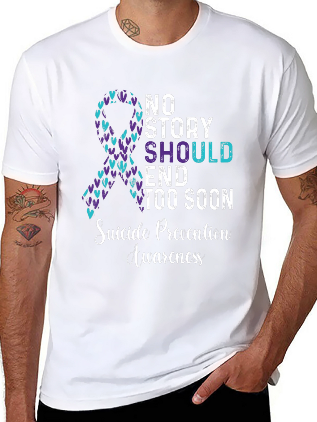 Suicide Prevention Awareness Ribbon T-Shirt