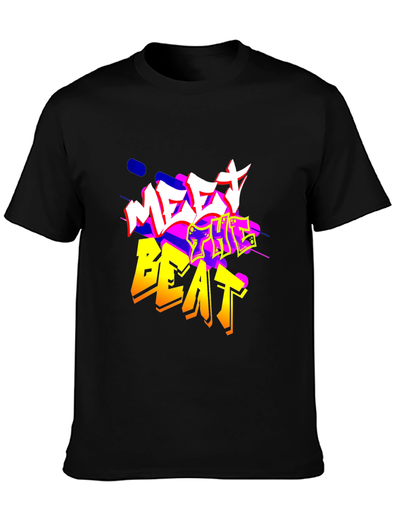 Meet The Beat Black Graphic Tee
